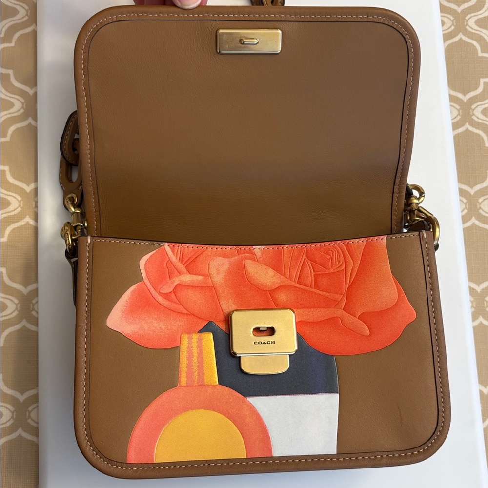 Coach x Tom Wesselmann Rogue Top Handle Glovetanned Leather Brass $895 Rare - Picture 14 of 17